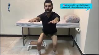 فیلم معاینه بیمار بعد از عمل رباط صلیبی زانو