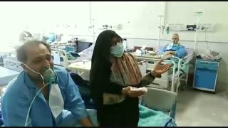 لحظاتی از حضور خادمیاران امام رضا علیه السلام در جمع بیماران کرونایی