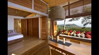 خانه چوبی با طراحی داخلی زیبا