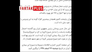 تحریف حرف‌های رئیس‌جمهور درباره کرونا در رسانه‌های فارسی‌زبان