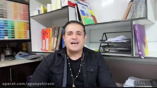 اموزش رزین اپوکسی چگونگی براق  کردن رزین-