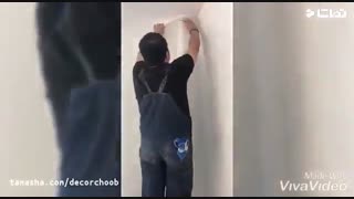 نصب کاغذ دیواری