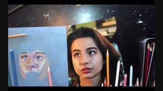 ✅ آموزش نقاشی  پرتره از عکس با مدادرنگی