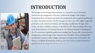 Site Manager Course Online