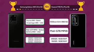 مقایسه گوشی S20 Ultra با هواوی P40 پرو پلاس