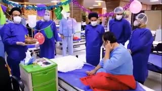 جشن تولد گرفتن،برای بیمار کرونایی
