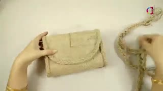 روش درست کردن کیف رودوشی با گونی کنفی