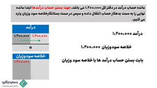 آموزش حسابداری رایگان | بستن حساب درآمد