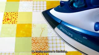 با مربع های کوچک پارچه را به راحتی چهل تیکه بدوزید