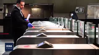 گوشه‌ای از وضعیت تردد مترویی در تهران