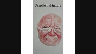 طراحی چهره با تکنیک سیاه قلم